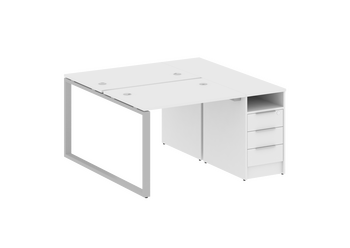 Стол-станция METALL SYSTEM на О-образном м/к с опорной тумбой БО.РС-СТП-2.1 1412*1475*750 